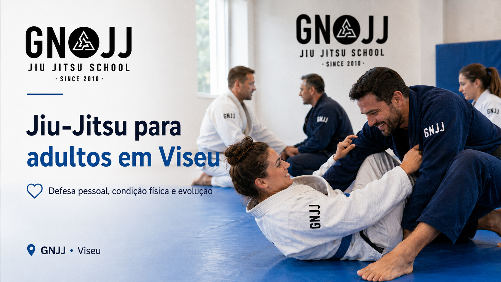 Jiu-Jitsu para adultos em Viseu: defesa pessoal, condição física e evolução